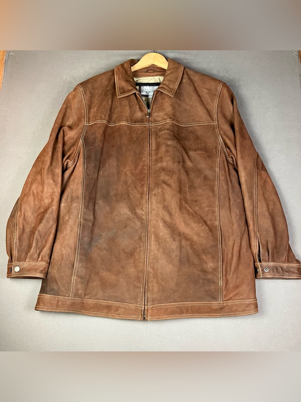 VTG Wilson’s Leather M Julian Men’s Size XXL Brown Leather Jacket Full Zip. In g